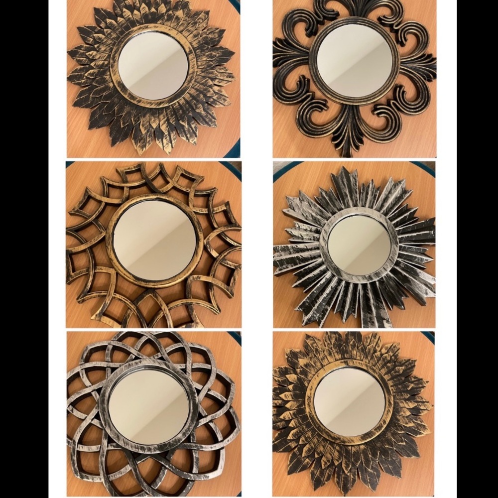 Decorative wall mirror with a floral frame - Picture 4 of 4